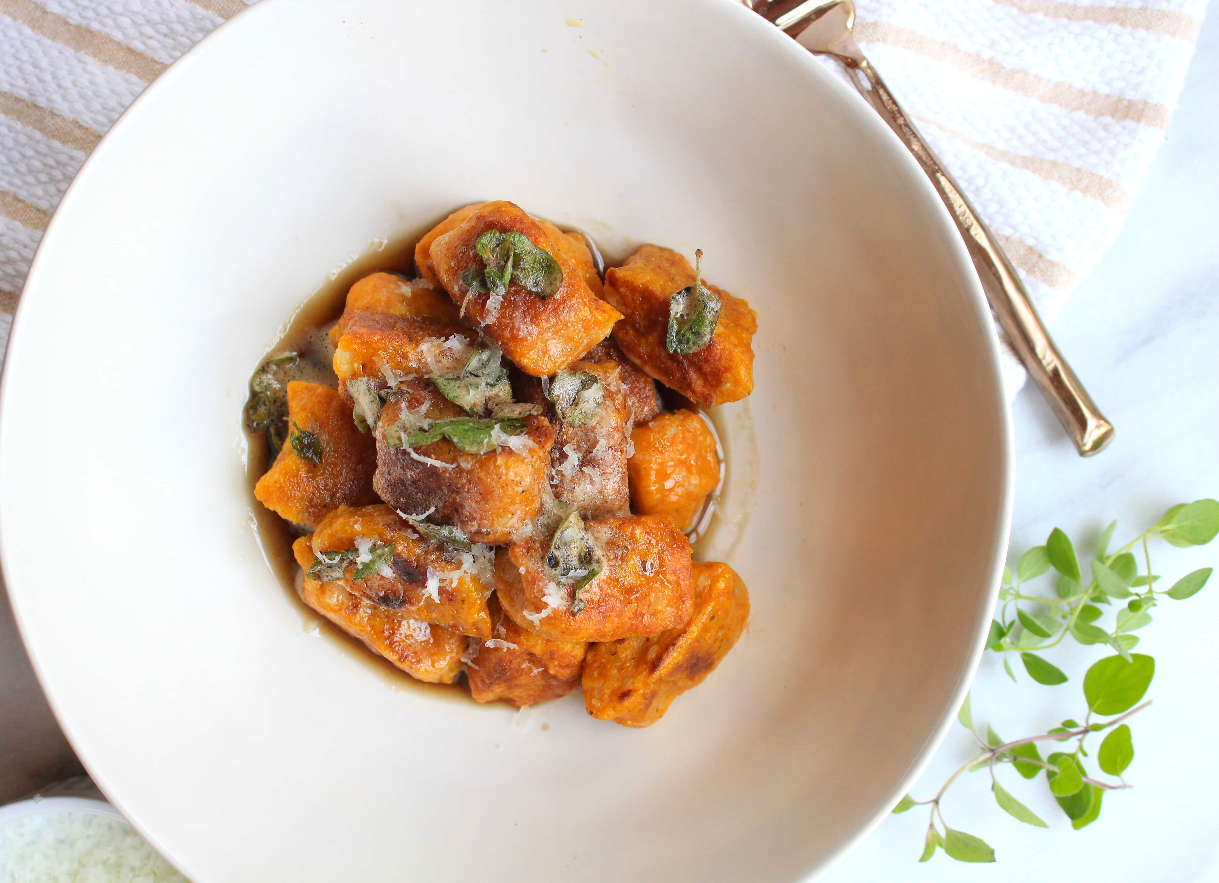 Pumpkin and Oregano Butter Gnocchi | So Happy You Liked It