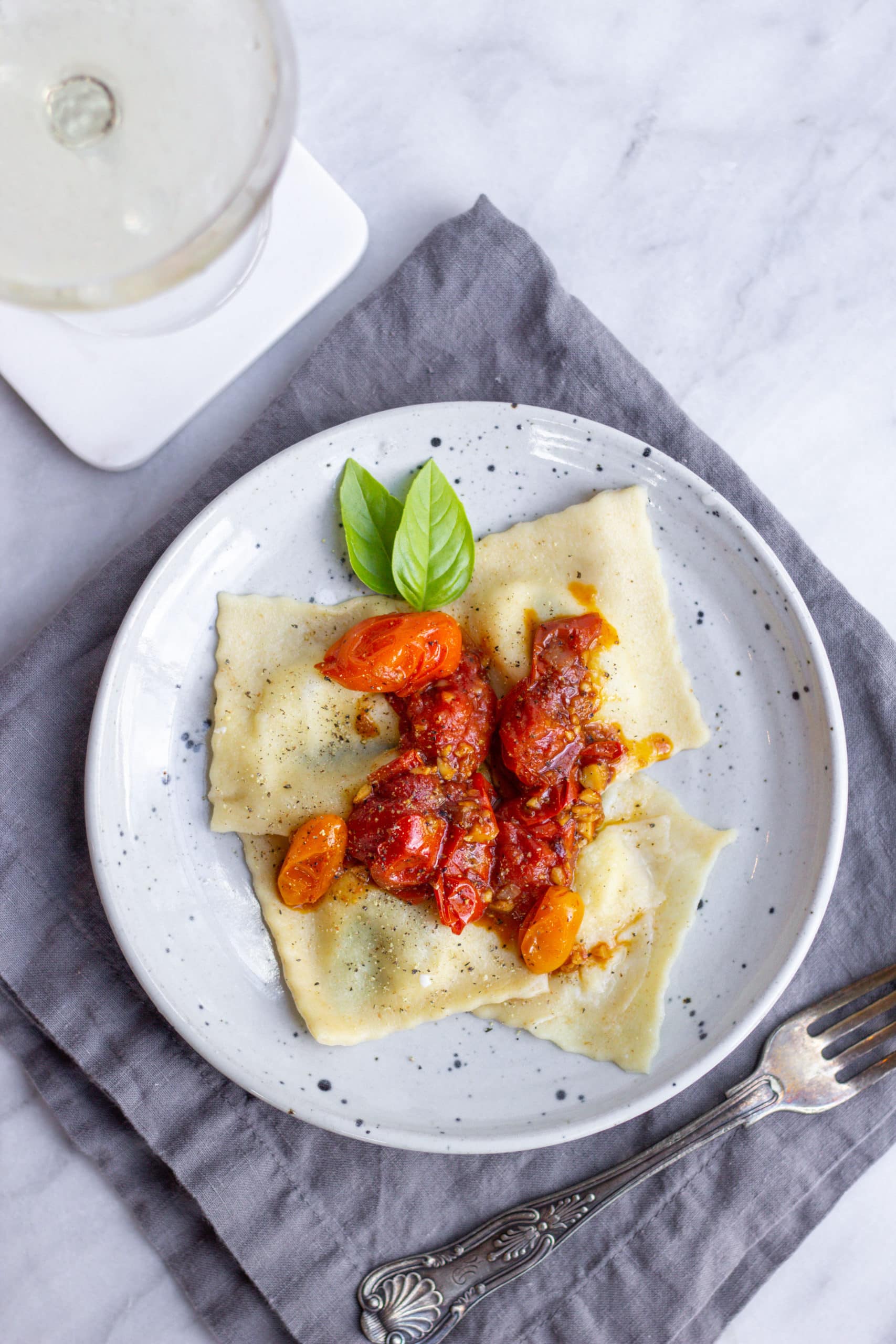 Burrata Ravioli With Fresh Tomato Sauce - So Happy You Liked It