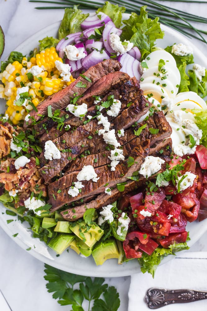 Grilled Flank Steak with Tomato Salad