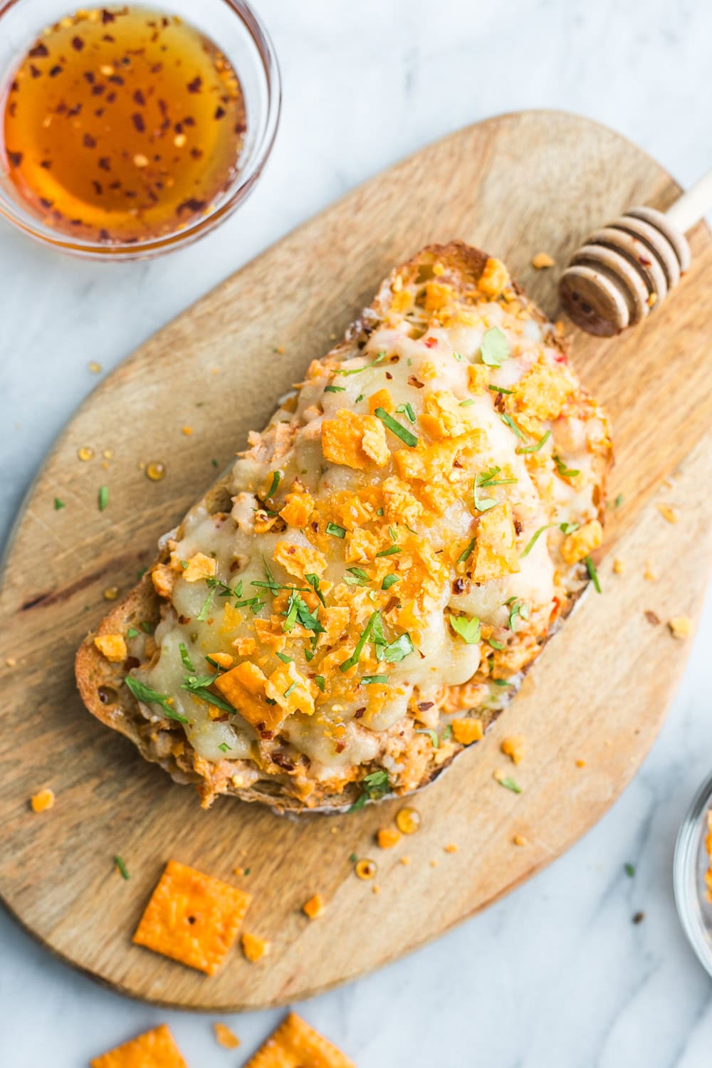 Calabrian chili tuna melt sandwich